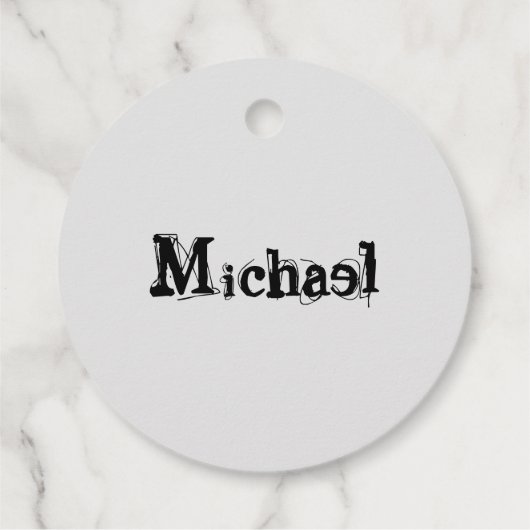 Minimalistisch modern monogram, zwarte grijs bedankjes labels (Achterkant)