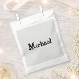 Minimalistisch modern monogram, zwarte grijs bedankzakje