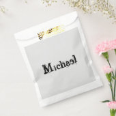 Minimalistisch modern monogram, zwarte grijs bedankzakje (Gezegeld)