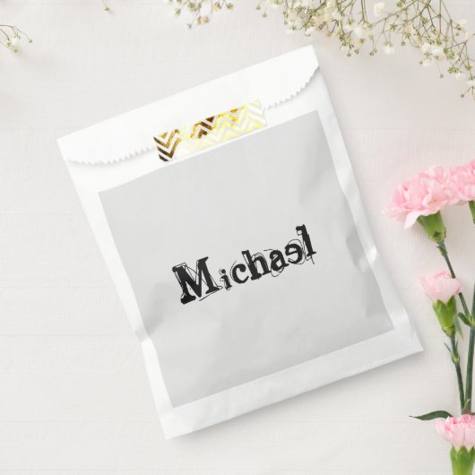 Minimalistisch modern monogram, zwarte grijs bedankzakje (Gezegeld)