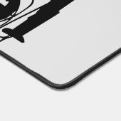 Minimalistisch modern monogram, zwarte grijs bureaumat (Hoek)