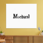 Minimalistisch modern monogram, zwarte grijs canvas afdruk (Insitu (Woonkamer))