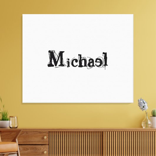 Minimalistisch modern monogram, zwarte grijs canvas afdruk (Insitu (Woonkamer))