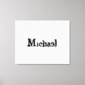 Minimalistisch modern monogram, zwarte grijs canvas afdruk (Voorkant)