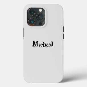 Minimalistisch modern monogram, zwarte grijs Case-Mate iPhone case