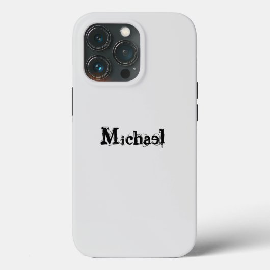 Minimalistisch modern monogram, zwarte grijs Case-Mate iPhone case (Achterkant)