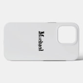Minimalistisch modern monogram, zwarte grijs Case-Mate iPhone case (Achterkant (horizontaal))