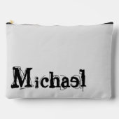 Minimalistisch modern monogram, zwarte grijs etui (Voorkant)