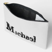 Minimalistisch modern monogram, zwarte grijs etui (Open)