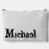 Minimalistisch modern monogram, zwarte grijs etui (Achterkant)