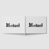 Minimalistisch modern monogram, zwarte grijs gastenboek (Volledig)