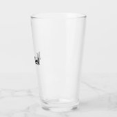 Minimalistisch modern monogram, zwarte grijs glas (Links)