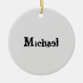Minimalistisch modern monogram, zwarte grijs keramisch ornament (Voorkant)