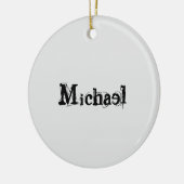 Minimalistisch modern monogram, zwarte grijs keramisch ornament (Links)