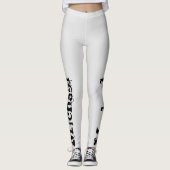 Minimalistisch modern monogram, zwarte grijs leggings (Voorkant)