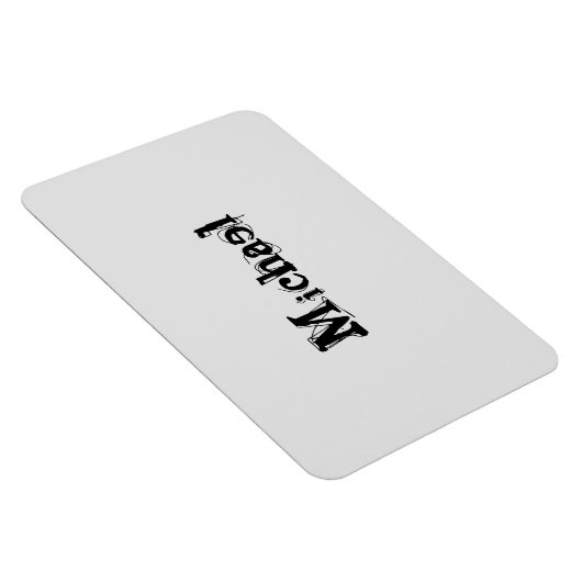 Minimalistisch modern monogram, zwarte grijs magneet (Rechterzijde)