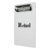 Minimalistisch modern monogram, zwarte grijs mini klembord (Angled2)