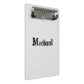 Minimalistisch modern monogram, zwarte grijs mini klembord (Schuin)