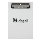 Minimalistisch modern monogram, zwarte grijs mini klembord (Voorkant)