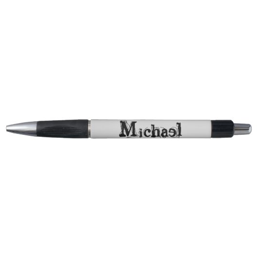 Minimalistisch modern monogram, zwarte grijs pen (Voorkant)