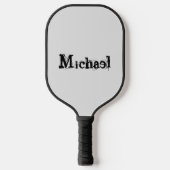Minimalistisch modern monogram, zwarte grijs pickleball paddle (Voorkant)