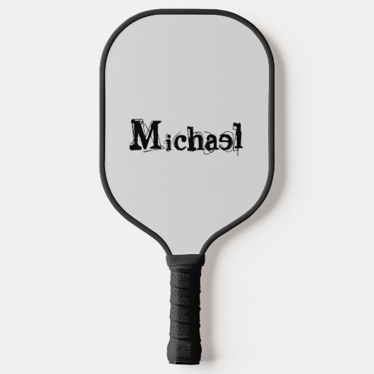 Minimalistisch modern monogram, zwarte grijs pickleball paddle (Achterkant)