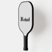 Minimalistisch modern monogram, zwarte grijs pickleball paddle (Links)