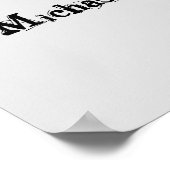 Minimalistisch modern monogram, zwarte grijs poster (Hoek)