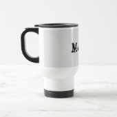 Minimalistisch modern monogram, zwarte grijs reisbeker (Links)