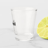 Minimalistisch modern monogram, zwarte grijs shot glas (Rechts)