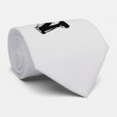 Minimalistisch modern monogram, zwarte grijs stropdas (Opgerold)