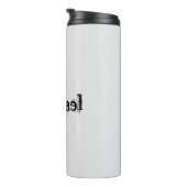 Minimalistisch modern monogram, zwarte grijs thermosbeker (Geroteerd rechts)