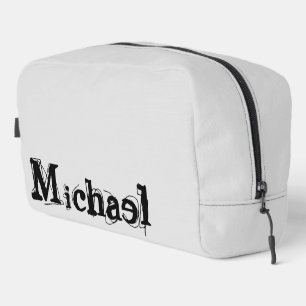 Minimalistisch modern monogram, zwarte grijs toilettasje