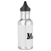 Minimalistisch modern monogram, zwarte grijs waterfles (Links)