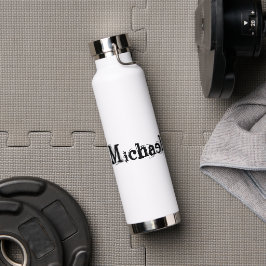 Minimalistisch modern monogram, zwarte grijs waterfles