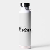 Minimalistisch modern monogram, zwarte grijs waterfles (Links)