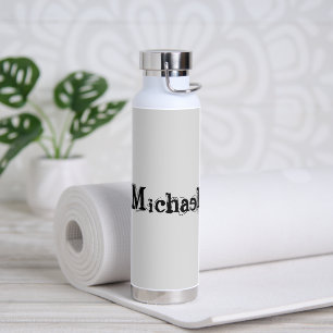 Minimalistisch modern monogram, zwarte grijs waterfles