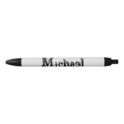 Minimalistisch modern monogram, zwarte grijs zwarte inkt pen (Voorkant)