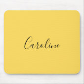 Minimalistisch modern mosterdgeel muismat (Voorkant)