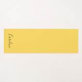 Minimalistisch modern mosterdgeel yogamat (Voorkant (horizontaal))