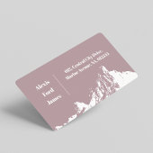 Minimalistisch Modern Mountain Bord Roze Etiket