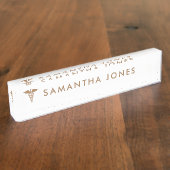 Minimalistisch Modern Naambordje (Zijkant)