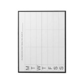 Minimalistisch modern Notitieblok met gemiddelde m (Linkerzijde)