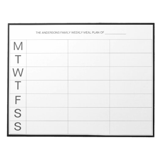 Minimalistisch modern Notitieblok met gemiddelde m (Voorkant)