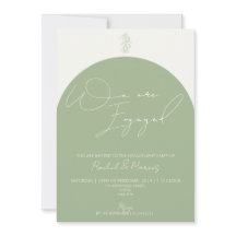 Minimalistisch modern olijfboog verlovingsfeest