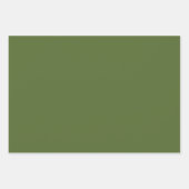 Minimalistisch modern olijfgroen inpakpapier vel (Voorkant 2)