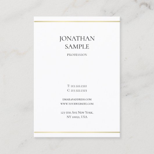 Minimalistisch modern ontwerp creatieve profession visitekaartje (Voorkant)