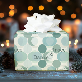 Minimalistisch modern ontwerp met turkooizen cirke cadeaupapier