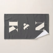 Minimalistisch modern paar zwart-wit bad handdoek (Handdoek)