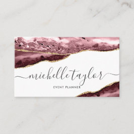 Minimalistisch modern paars handtekeningscript visitekaartje